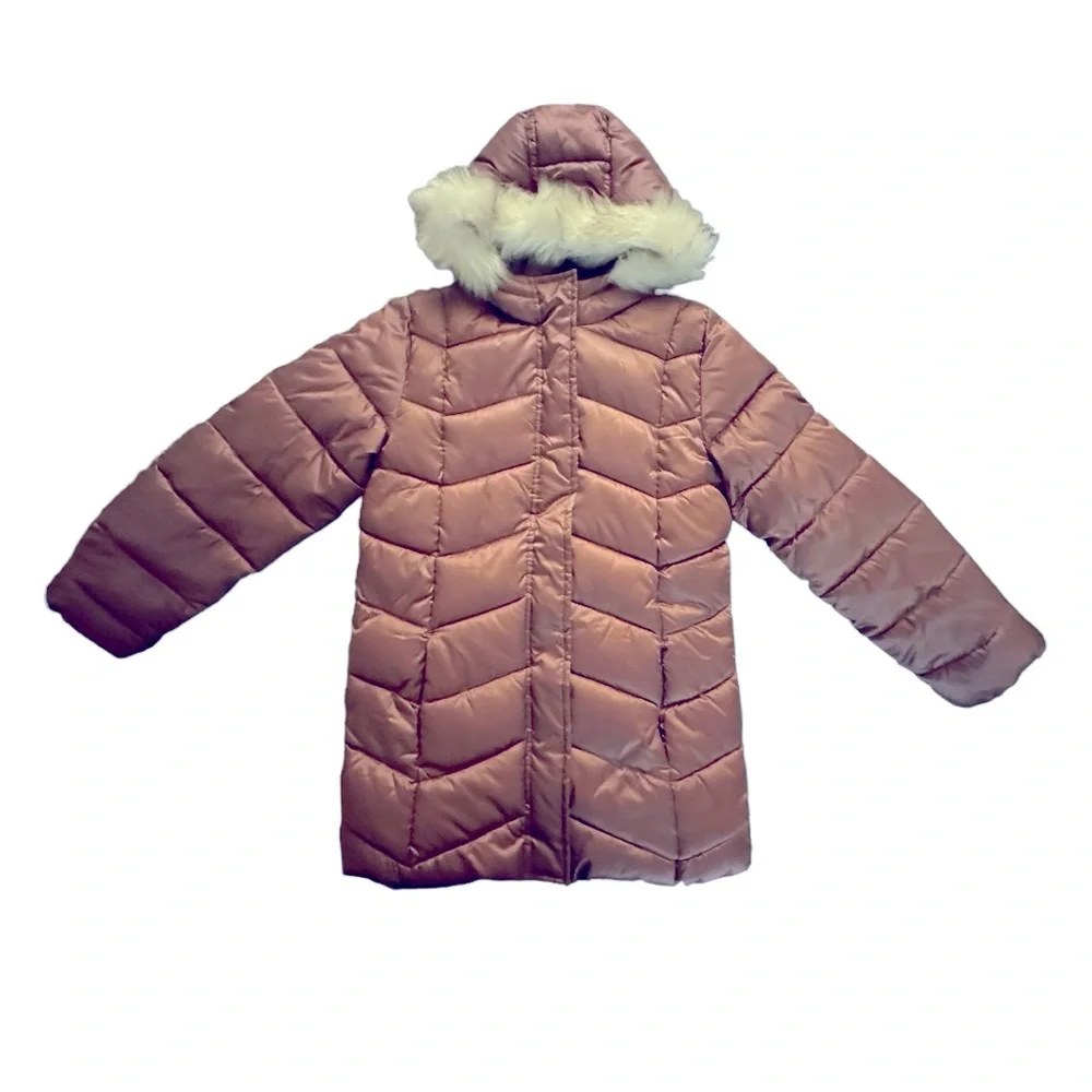 Children’s Place | Big Girls Rose/Pink Puffer Coat | Size XL (14) | NWOT NEW